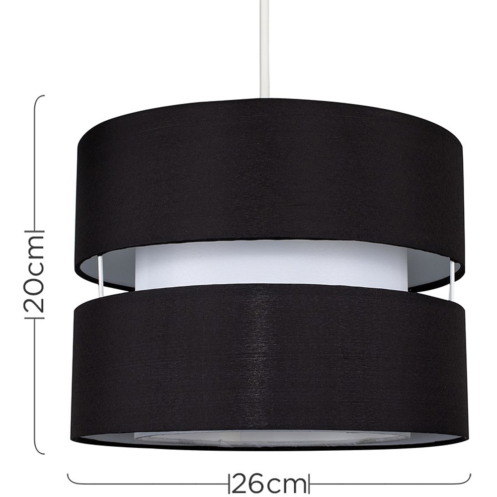 ValueLights Sophia 2 Tier Black Ceiling Light Shade Small Image 9