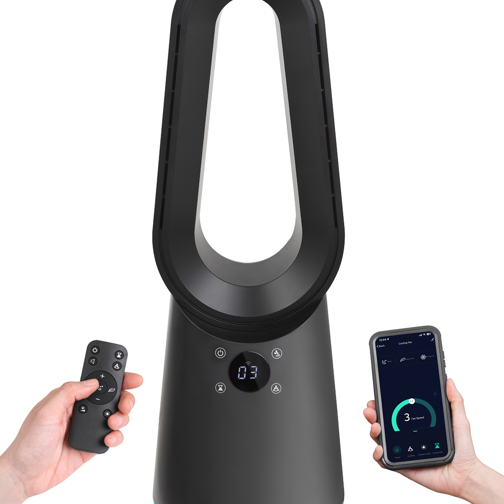 Russell Hobbs Black Smart Oscillating Bladeless Cooling Fan with Remote Image 2