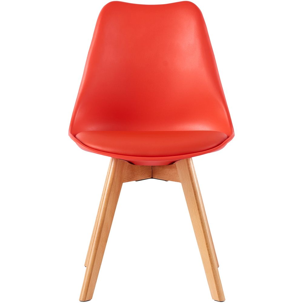 Eva Set of 2 Red Padded Dining Chairs Image 3