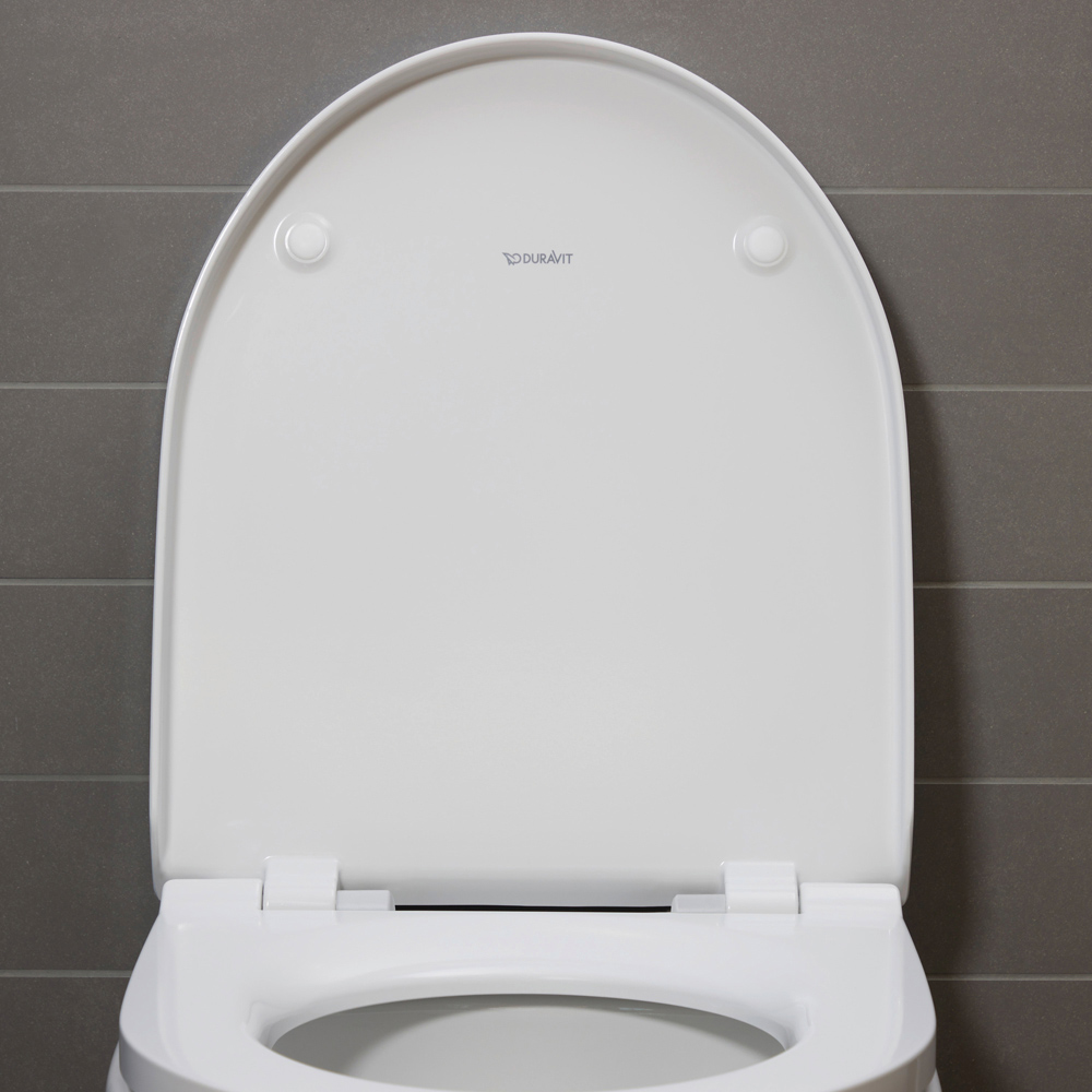 Duravit No.1 White Toilet Seat and Cover 331 x 385mm Image 3