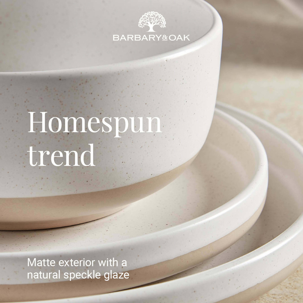 Barbary & Oak Avena White 16 Piece Dinner Set Image 3