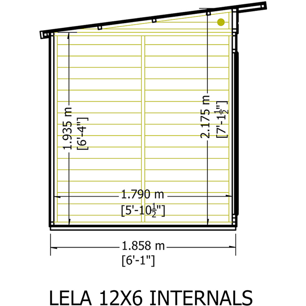 Shire Lela 12 x 6ft Double Door Summerhouse Image 8