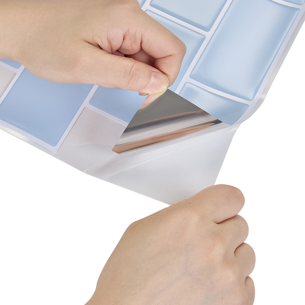 Living and Home Light Blue Lattice Peel and Stick Wallpaper Tile 30 x 30cm 10 Pack Image 7