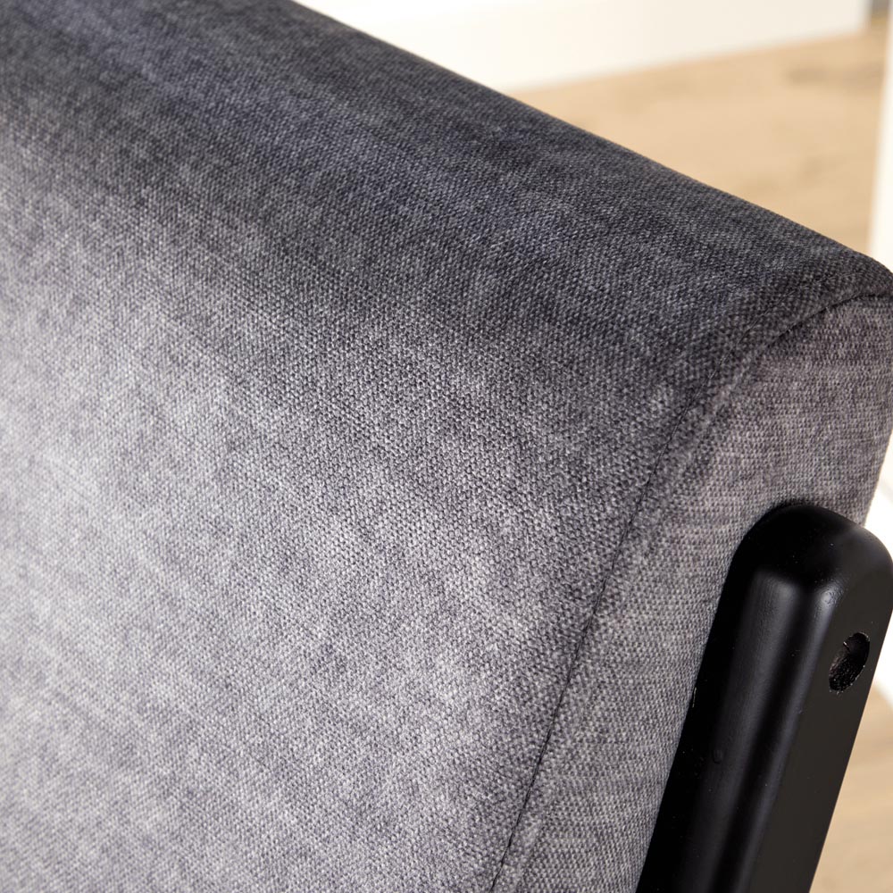 Home Source Cavera Graphite and Black Accent Chair Image 3