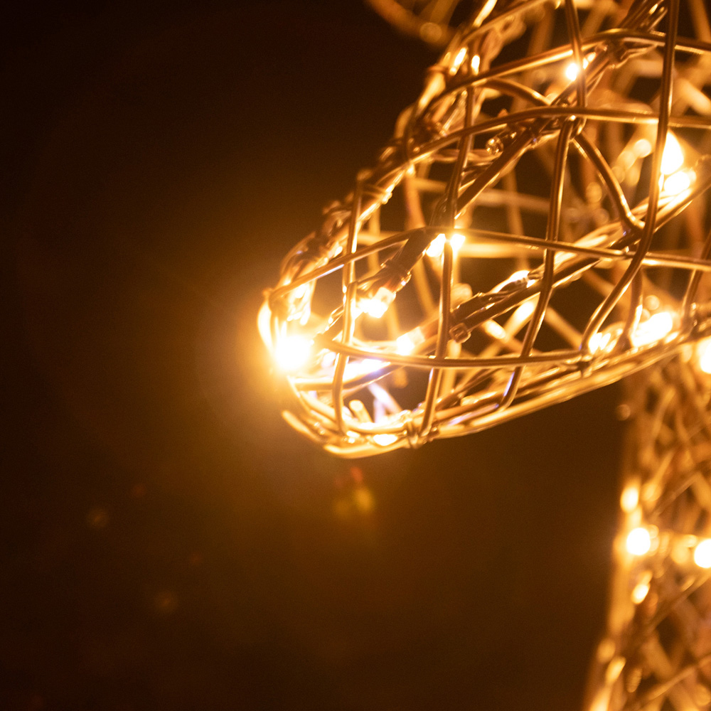 The Christmas Centre 350 LED Brown Weave Light-Up Grand Stag Reindeer 6.5ft Image 5