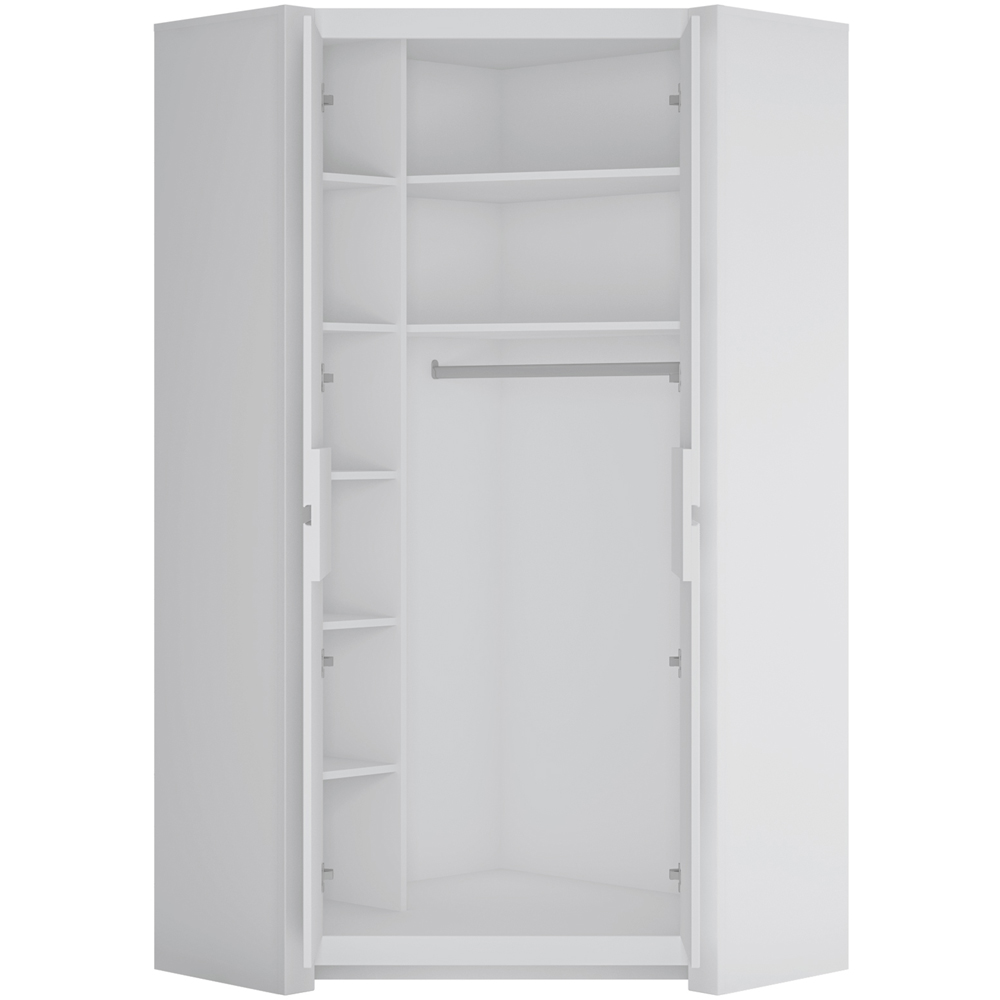 Florence Novi 2 Door Alpine White Corner Wardrobe Image 3