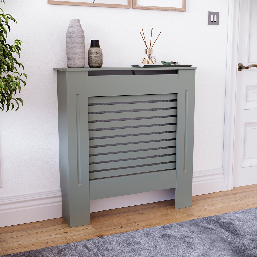 Vida Designs Milton Olive Grey Radiator Cover Small Image 2