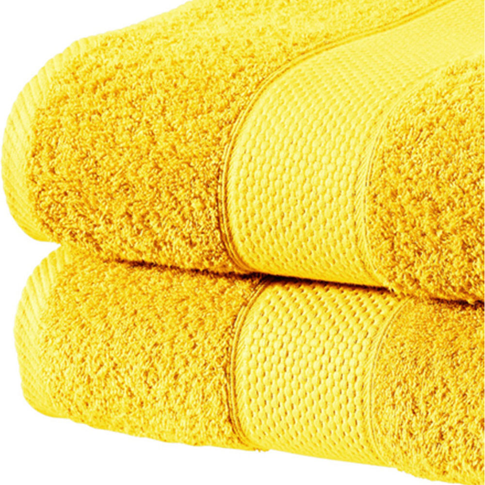 Imperial Ringspun Combed Cotton Ochre Turkish Face Towel 2 Pack Image 2