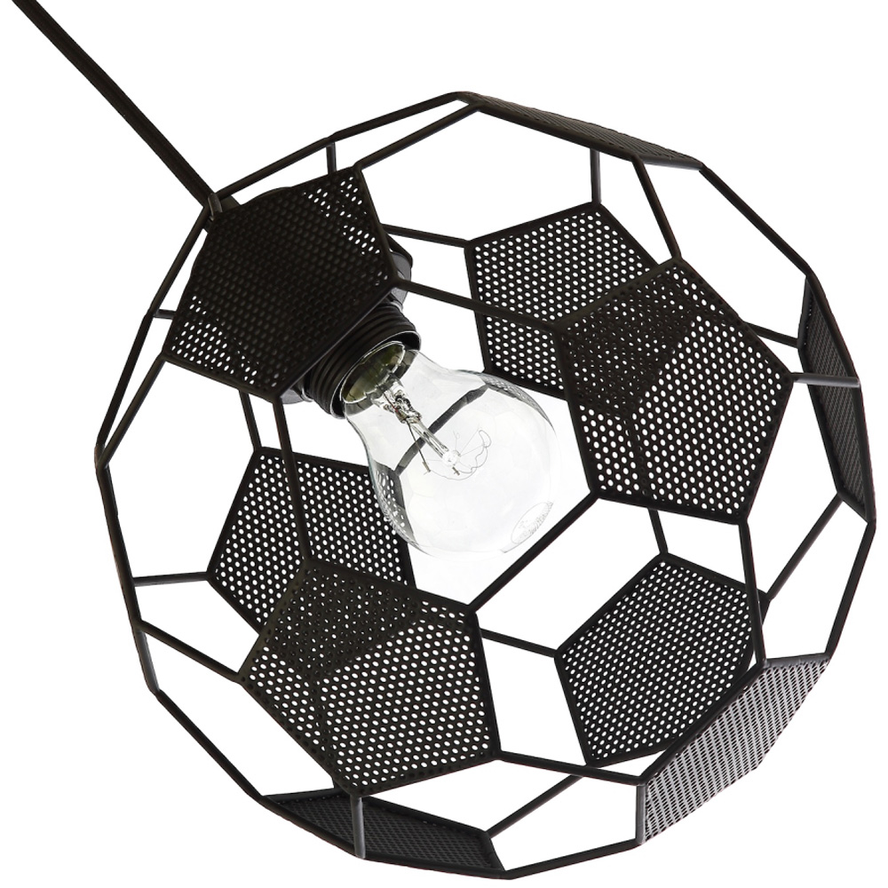 Happy Homewares Matte Black Football Soccer Pendant Lamp Shade Image 4