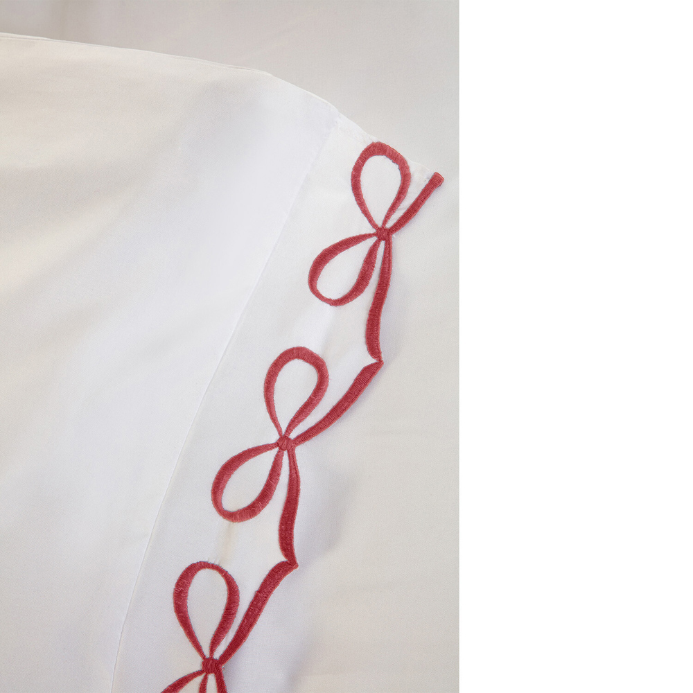 Festive Bows Embroidered Duvet Set Double Image 4