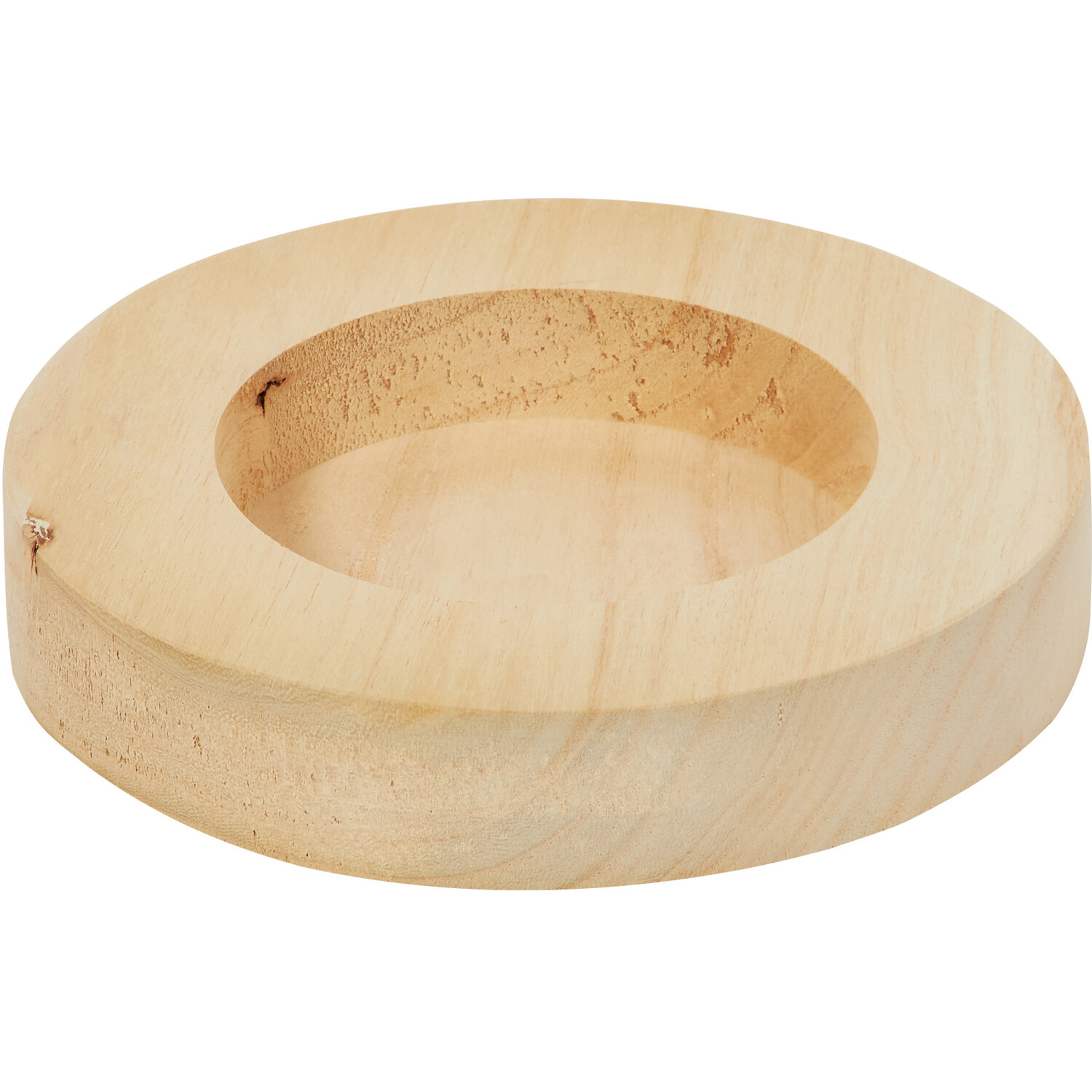 Glass Hurricane with Wooden Base Image 3