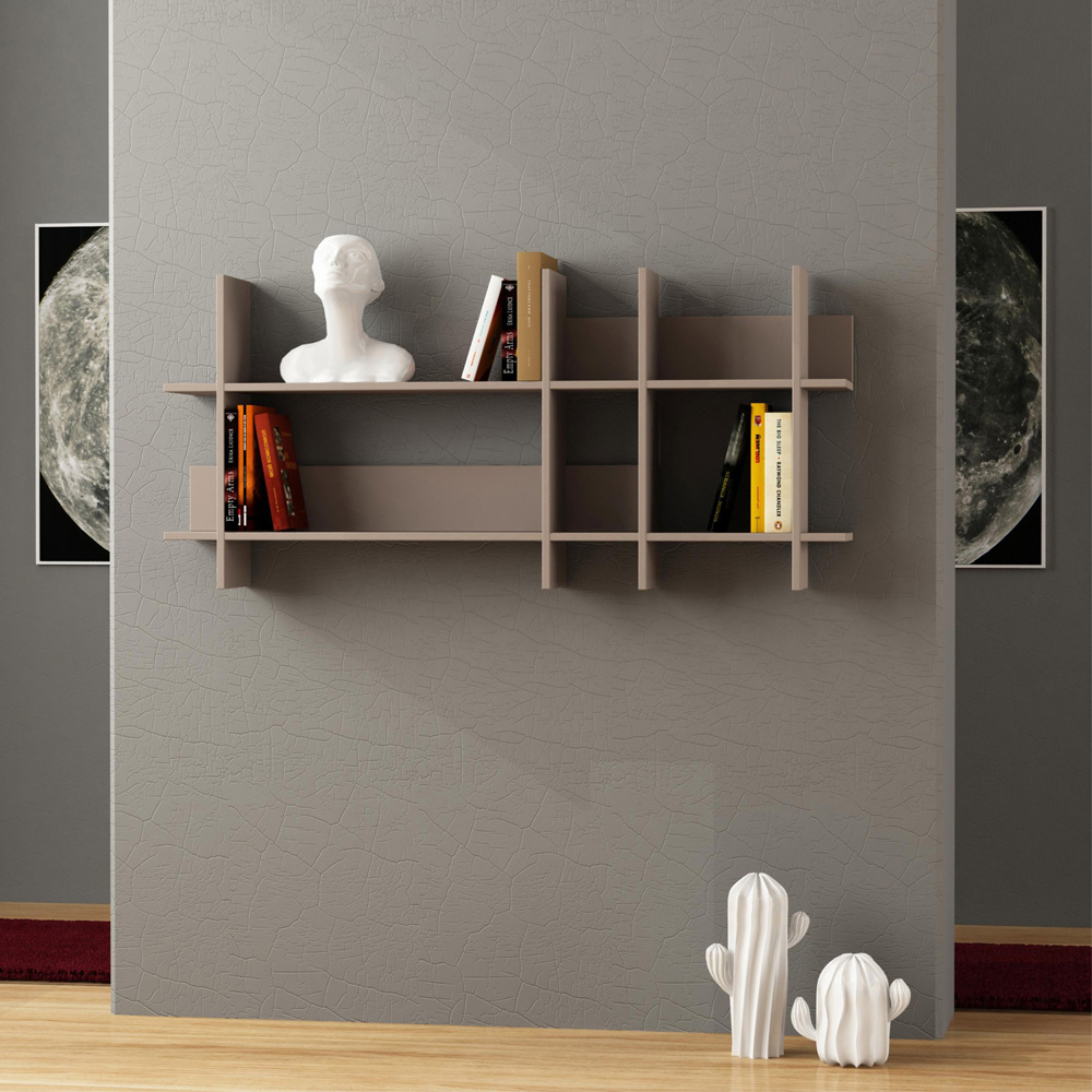 Decortie Beads 6 Shelf Light Mocha Bookcase Image 3