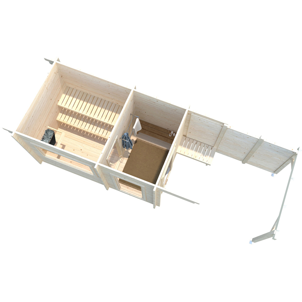 Palmako Sanna 21.6 x 8.8ft Pent Outdoor Sauna Image 4