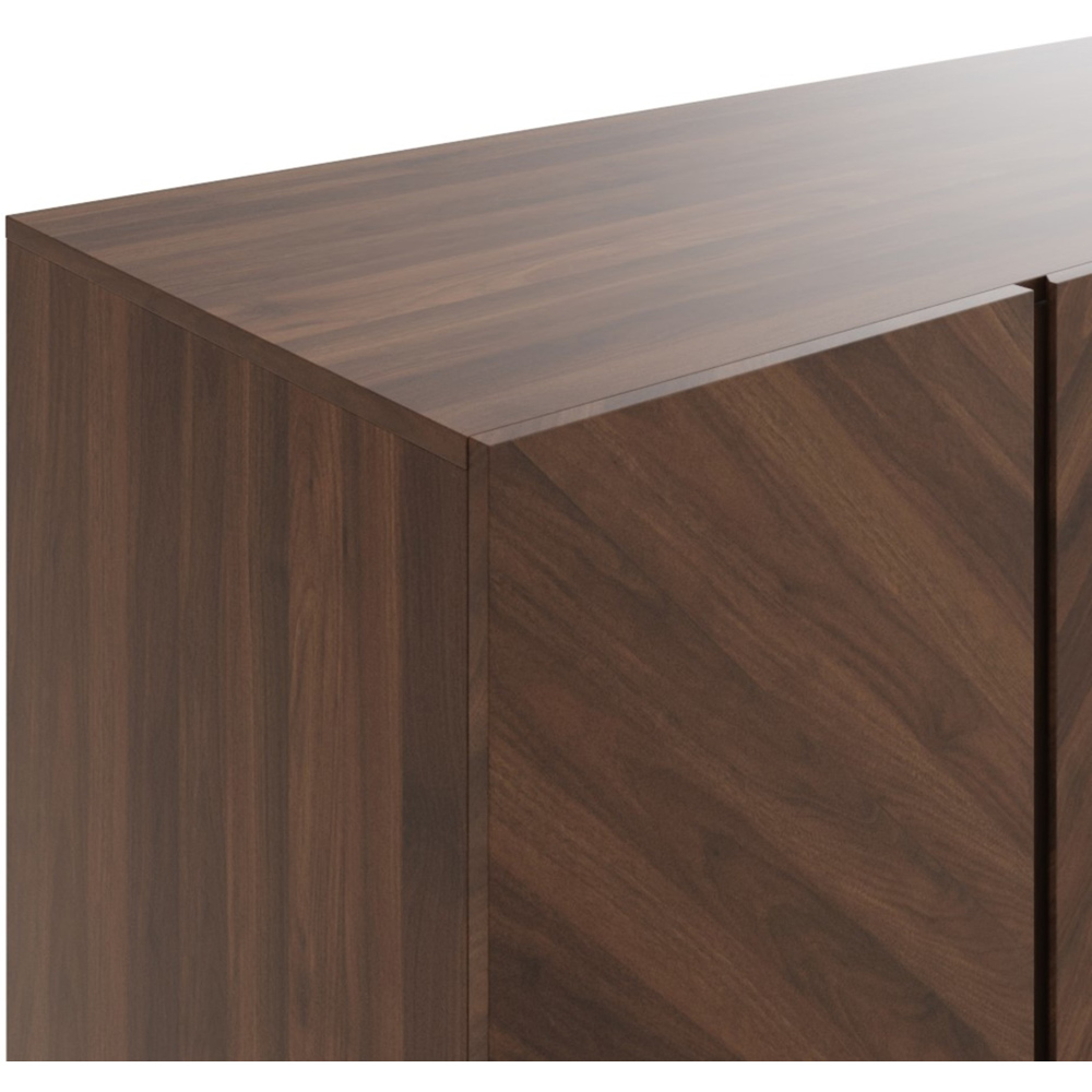 GFW Catania 3 Door 4 Drawer Royal Walnut Wood Wardrobe Image 6