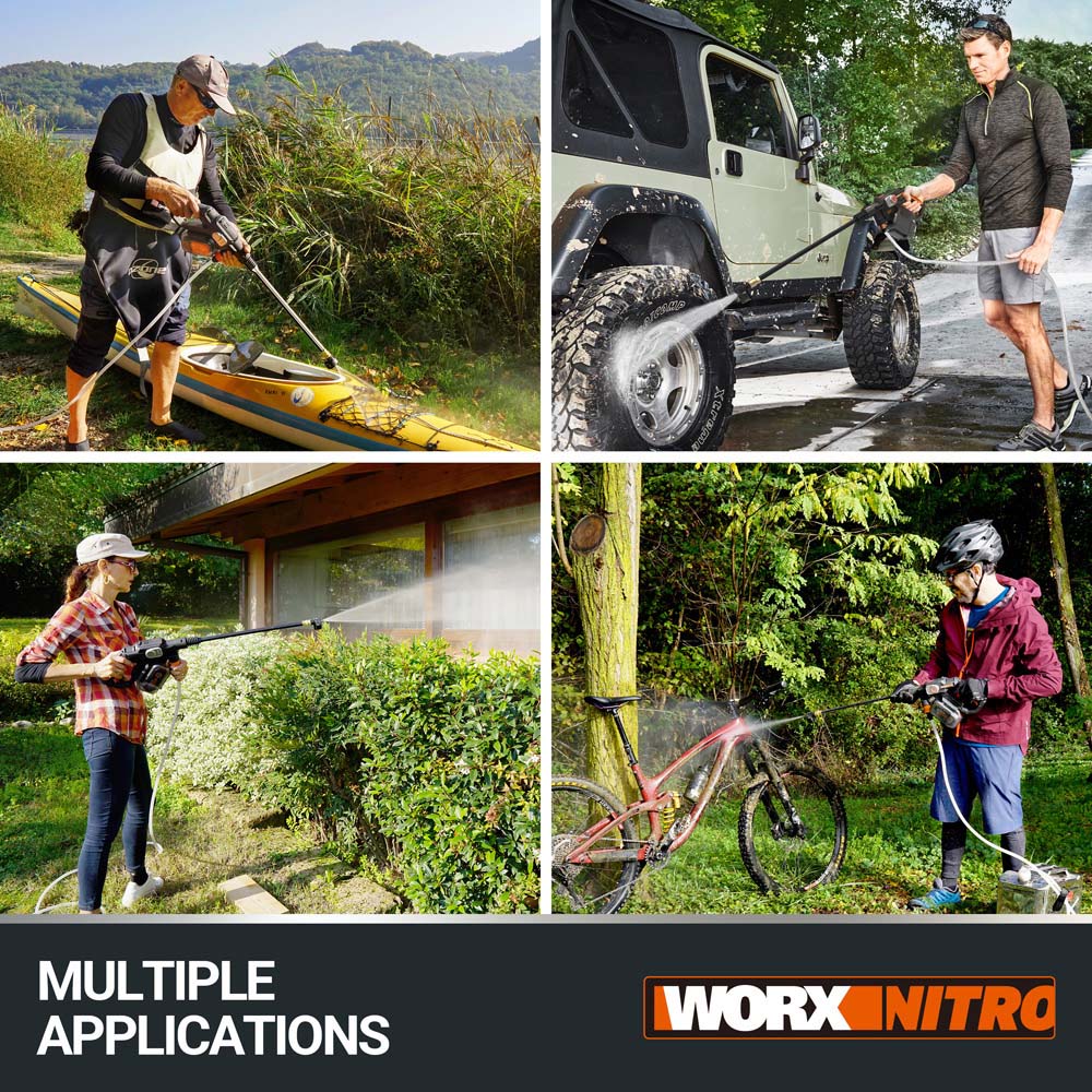 Worx Nitro HydroShot WG633E.9 20V Cordless Brushless Pressure Cleaner 56 Bar Image 6