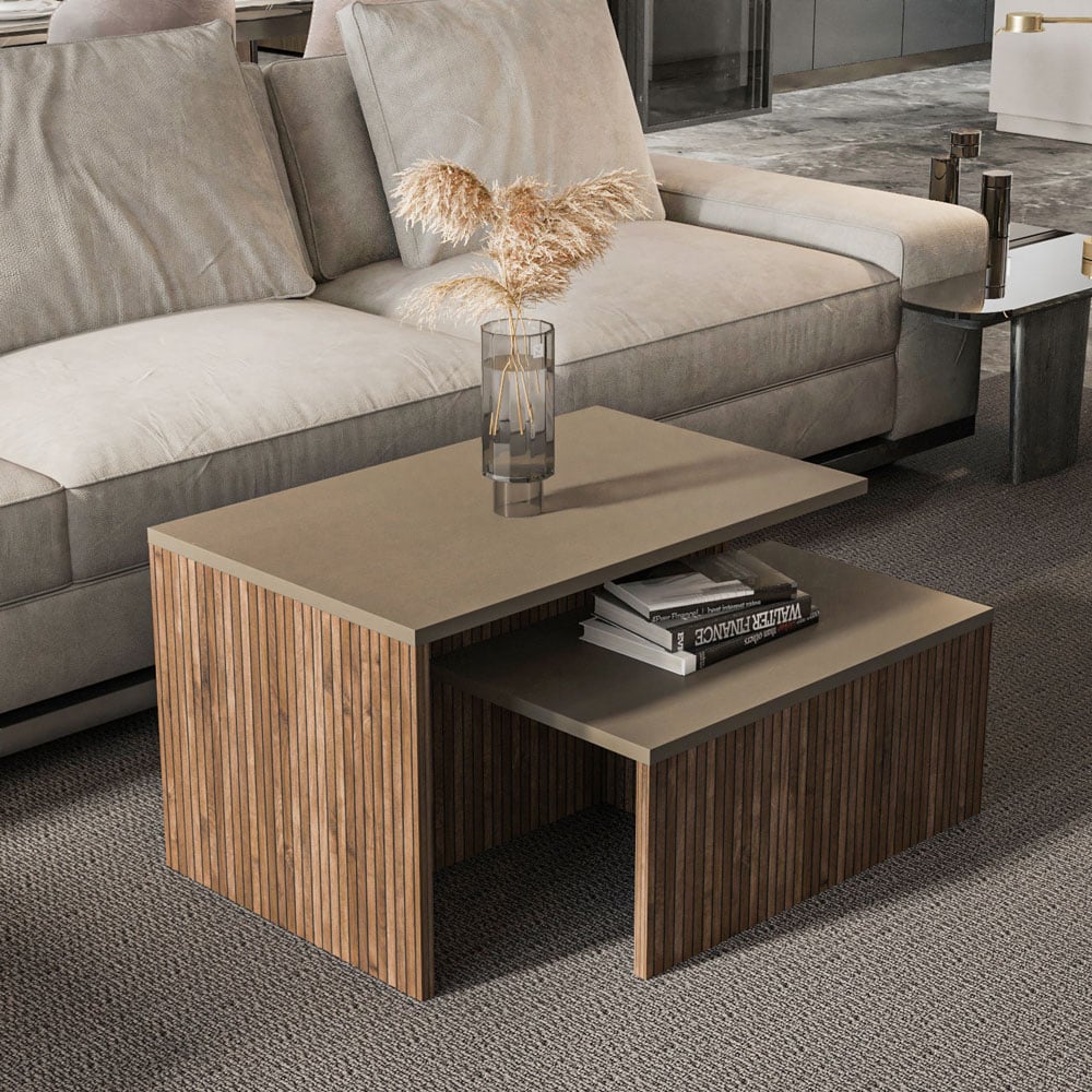 Decorotika Twins Galaxy Alina Nest of Coffee Tables Set of 2 Image 4