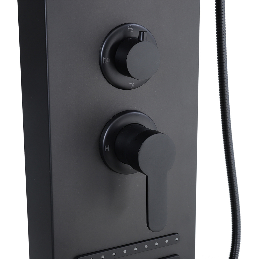 H&O Direct Blue LED Wall Mount Shower Tower System Image 3