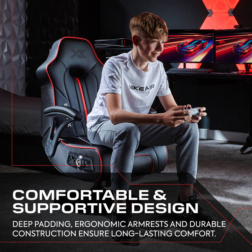 X Rocker Torque 2.1 Red Stereo Audio Console Gaming Chair with Vibration Image 4