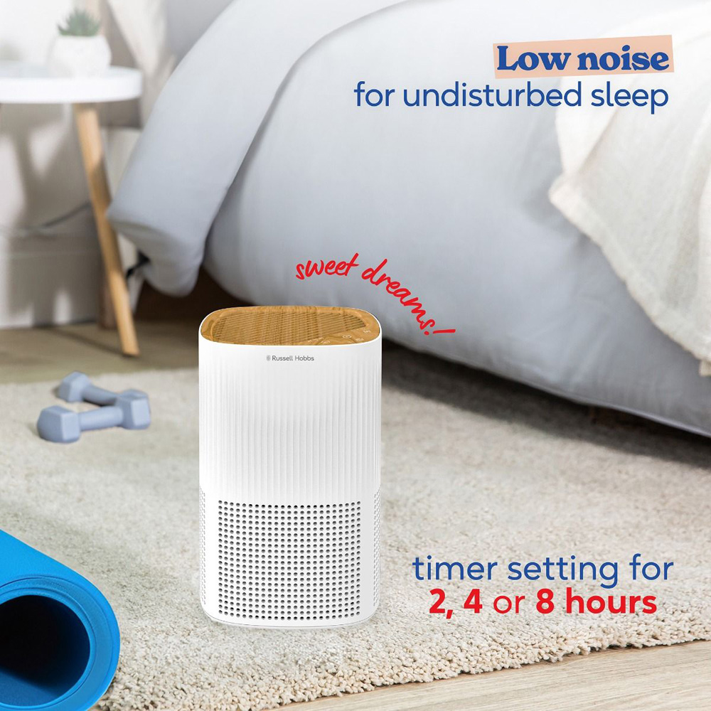 Russell Hobbs Wood and White Clean Air Mini Aroma Air Purifier Image 6