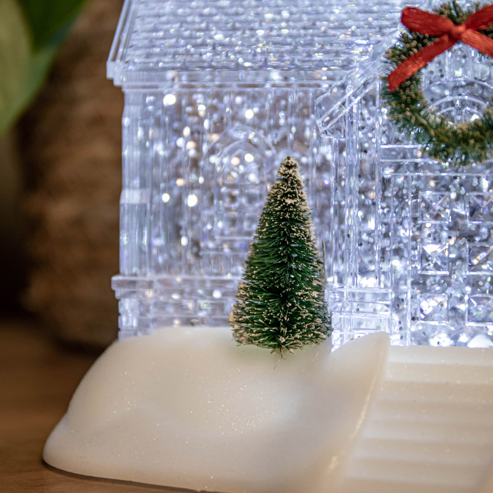 Samuel Alexander Church with Swirling Glitter Christmas Decoration 23cm Image 4