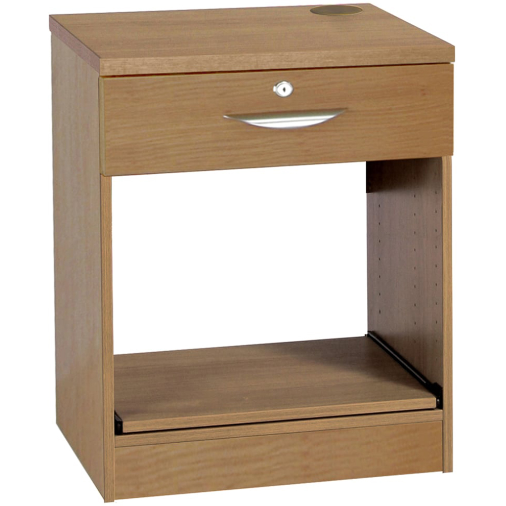 R White Cabinets Single Drawer Printer Desk Stand Brown Image 2