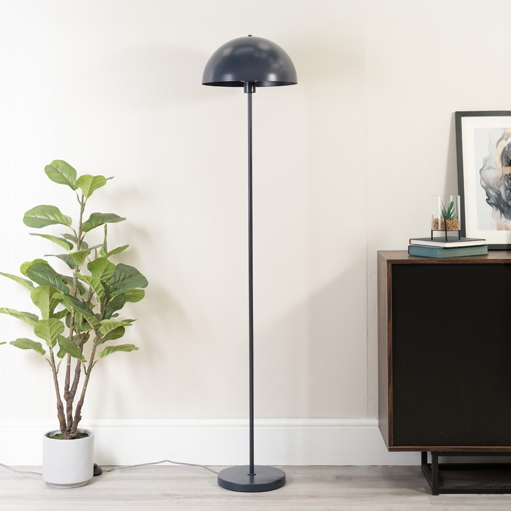 ValueLights Stassi Dark Navy Mushroom Dome LED Floor Lamp Image 3