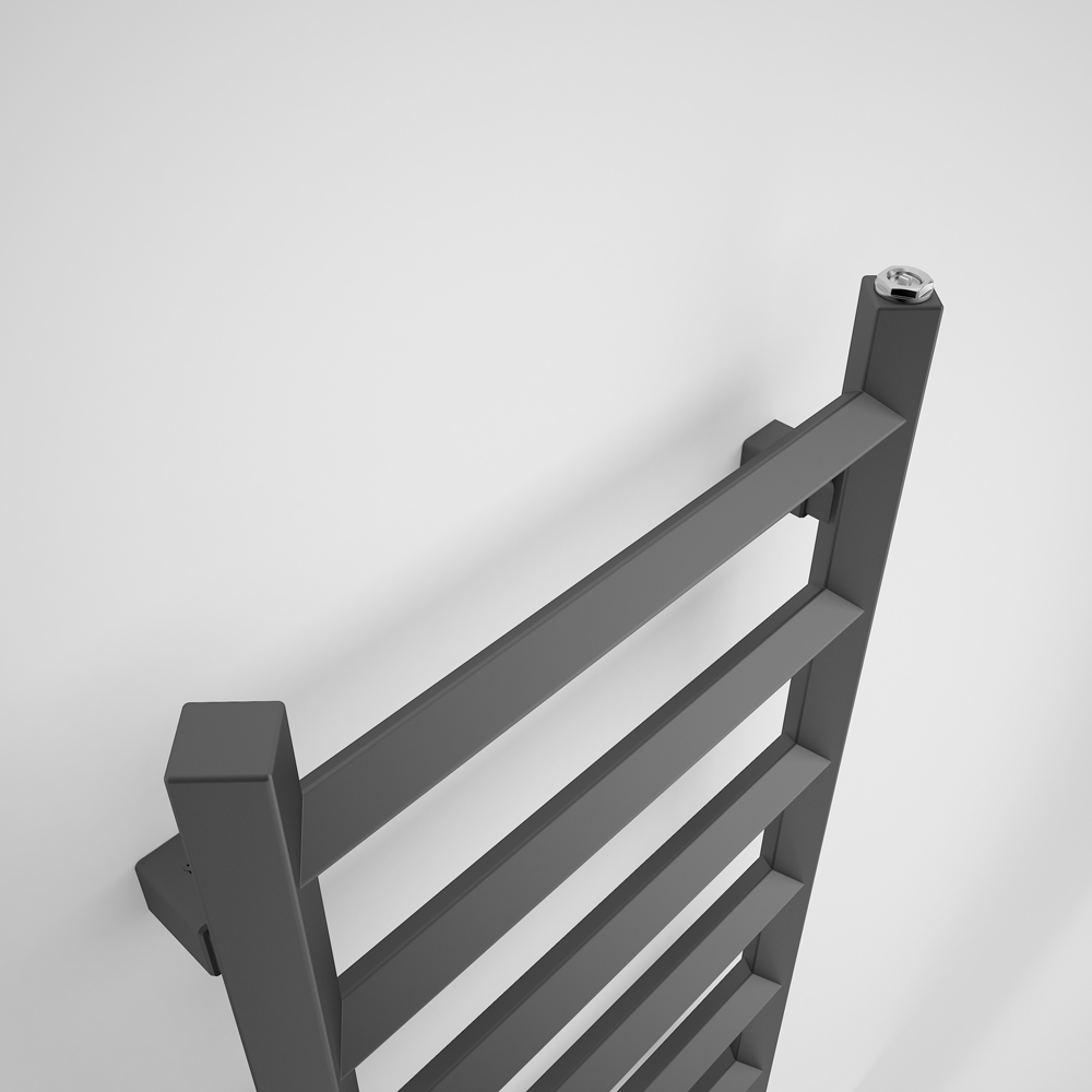 Terma Crystal Modern Grey Electric Towel Rail 840 x 400mm Image 3