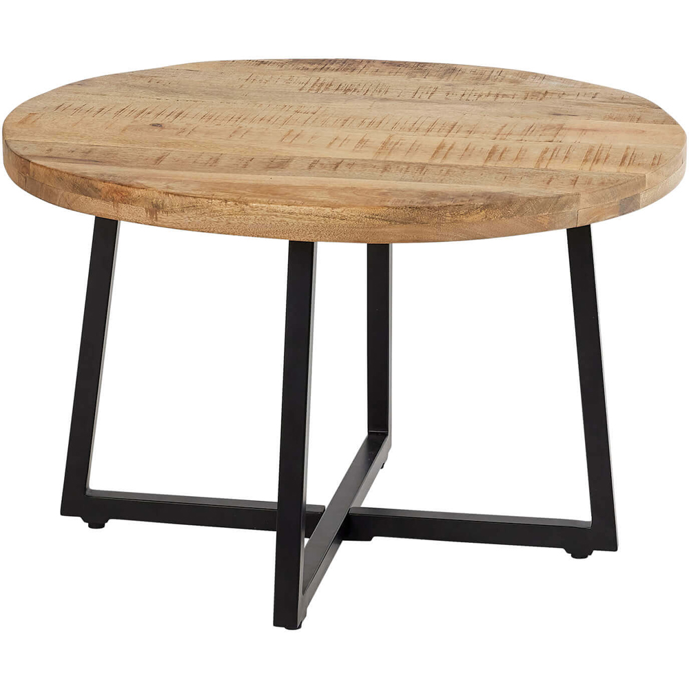 Home Source Modesto Mango Wood Round Coffee Table Image 2