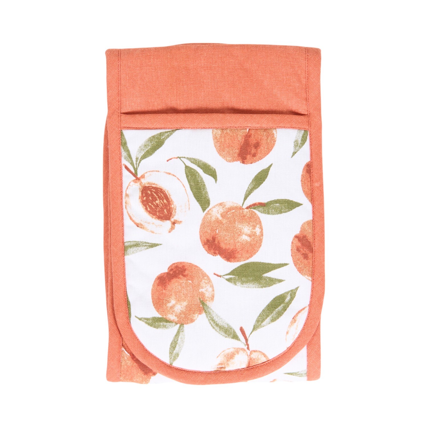 Sweet Peach Double Oven Glove Peach and White Image 3