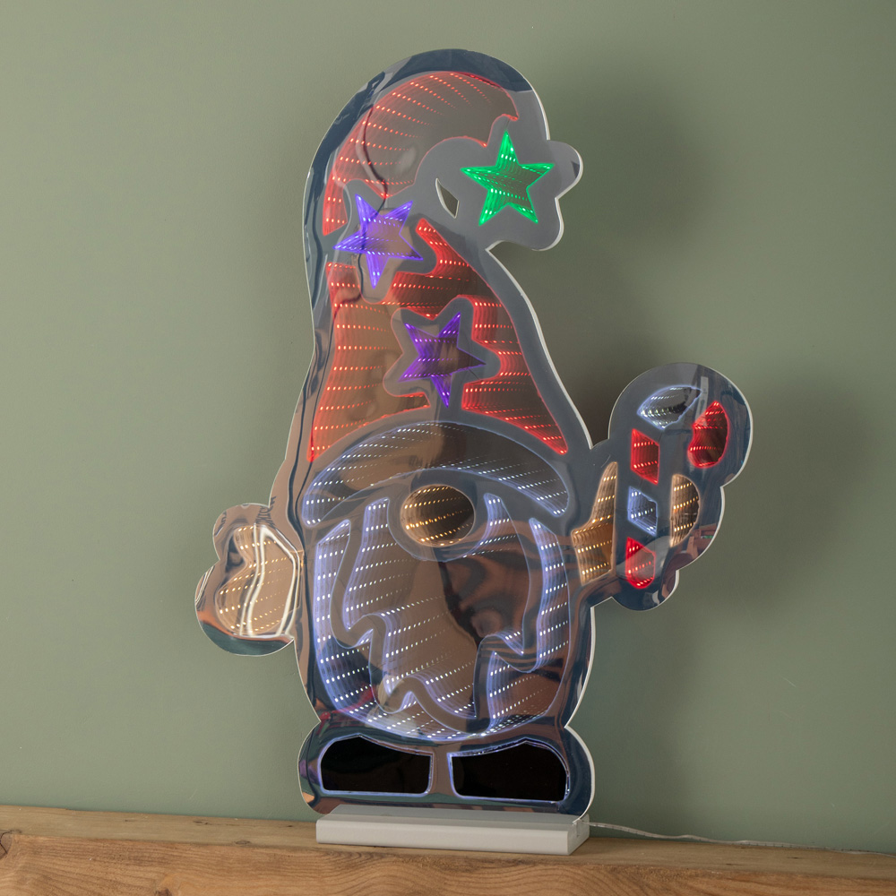 Samuel Alexander Multicolour LED Light Up Gonk with Candy Cane Infinity Christmas Decoration 60cm Image 3