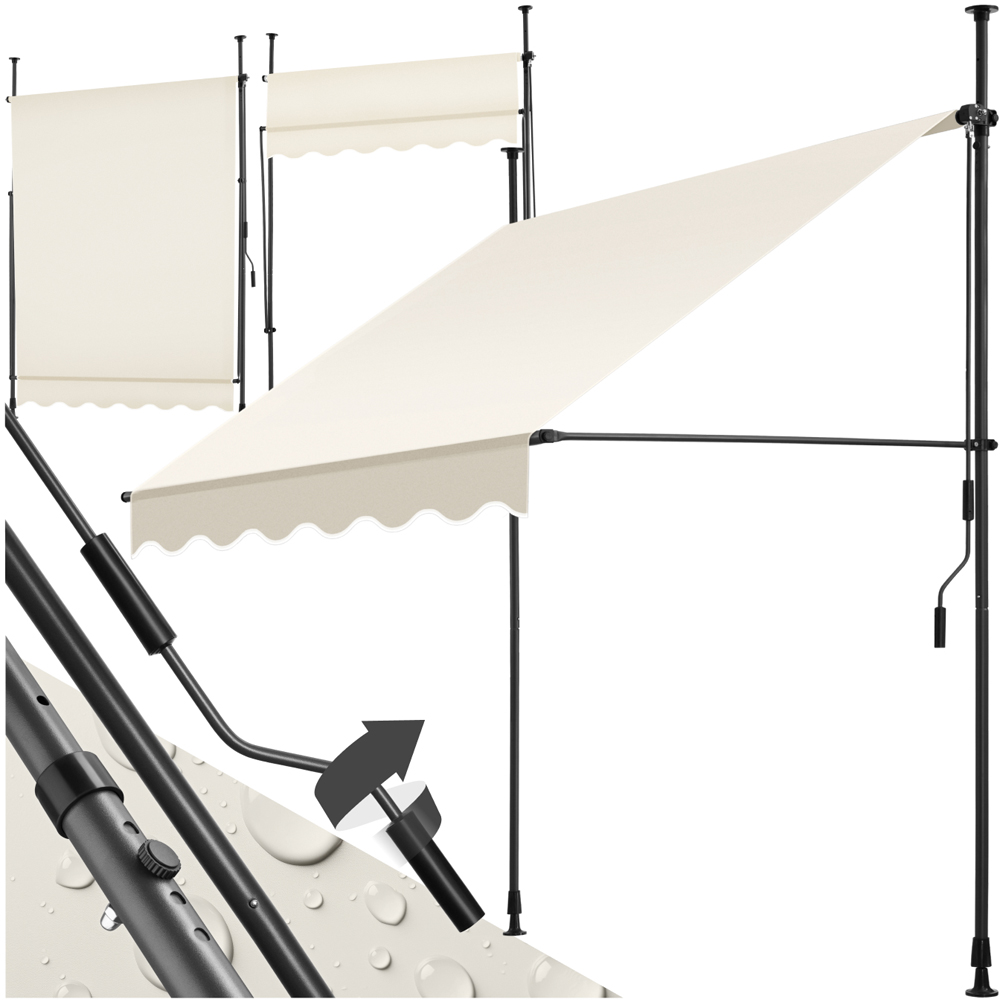 tectake Beige Retractable Awning 1.5 x 1.8m Image 2