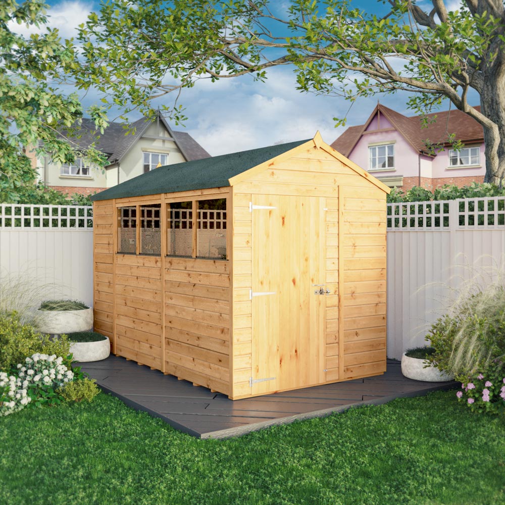 Mercia Woodsman 10 x 6ft Shiplap Glass Apex Shed Image 2
