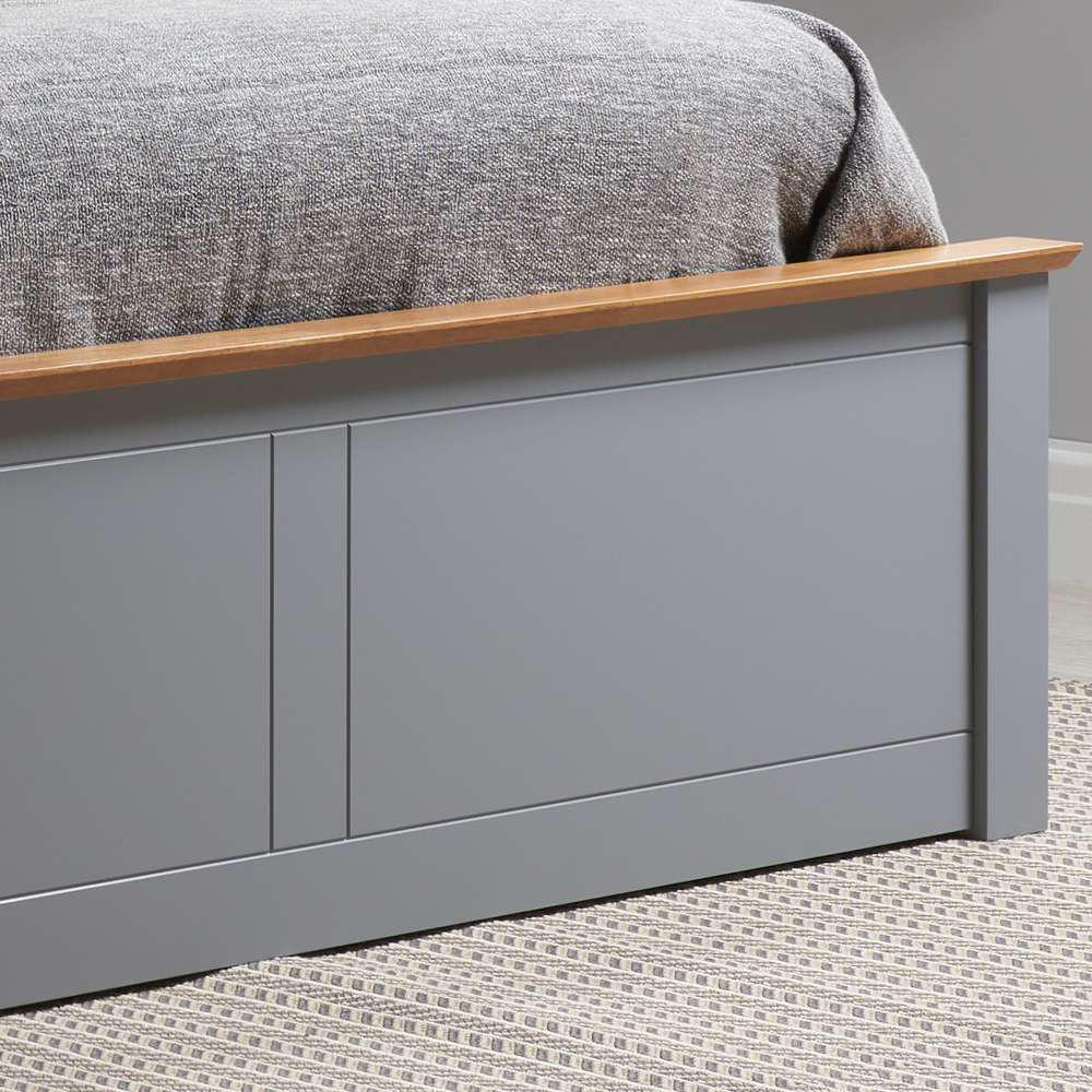 Phoenix Double Stone Grey Ottoman Bed Image 6