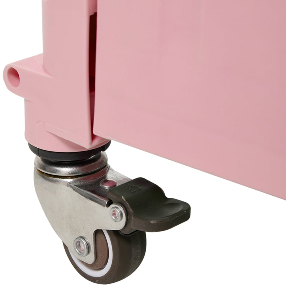 Living and Home 65L Pink Folding Shopping Trolley Image 4
