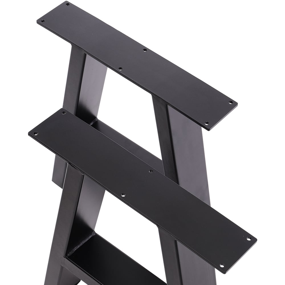 Living and Home 2 Pack Black Heavy Duty Tube Iron Furniture Legs 69 x 71cm Image 5