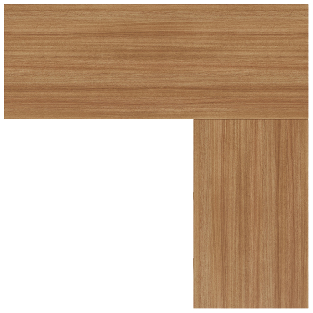GFW Lancaster 2 Shelf Corner Computer Desk Cream Image 6