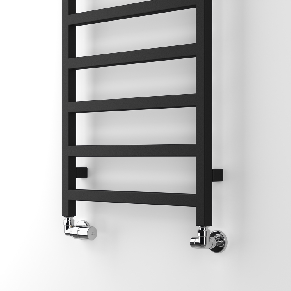 Terma Simple Heban Black Heated Towel Rail 1804 BTU 1440 x 500mm Image 5