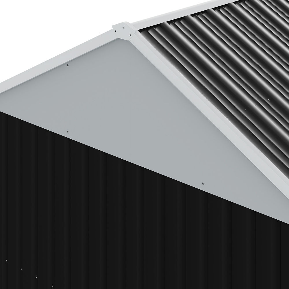 Living and Home 10 x 8ft Metal Apex Garden Storage Shed with Window Image 6