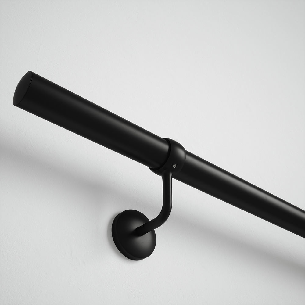 Forgeworks Matt Black Stair Hand Rail Kit 1.2m Image 5