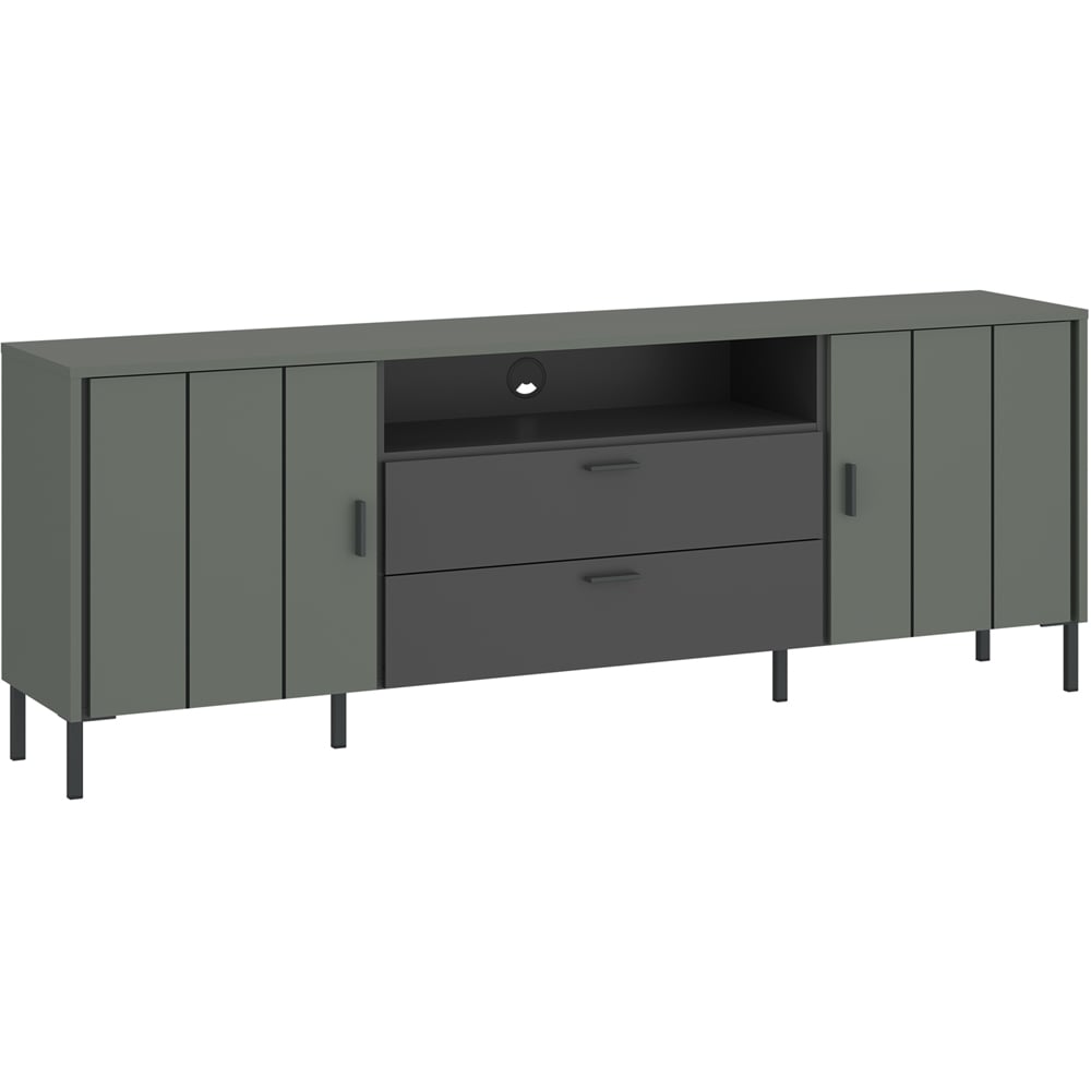 Furniture To Go Arundel 2 Door 2 Drawer Green TV Cabinet Image 2