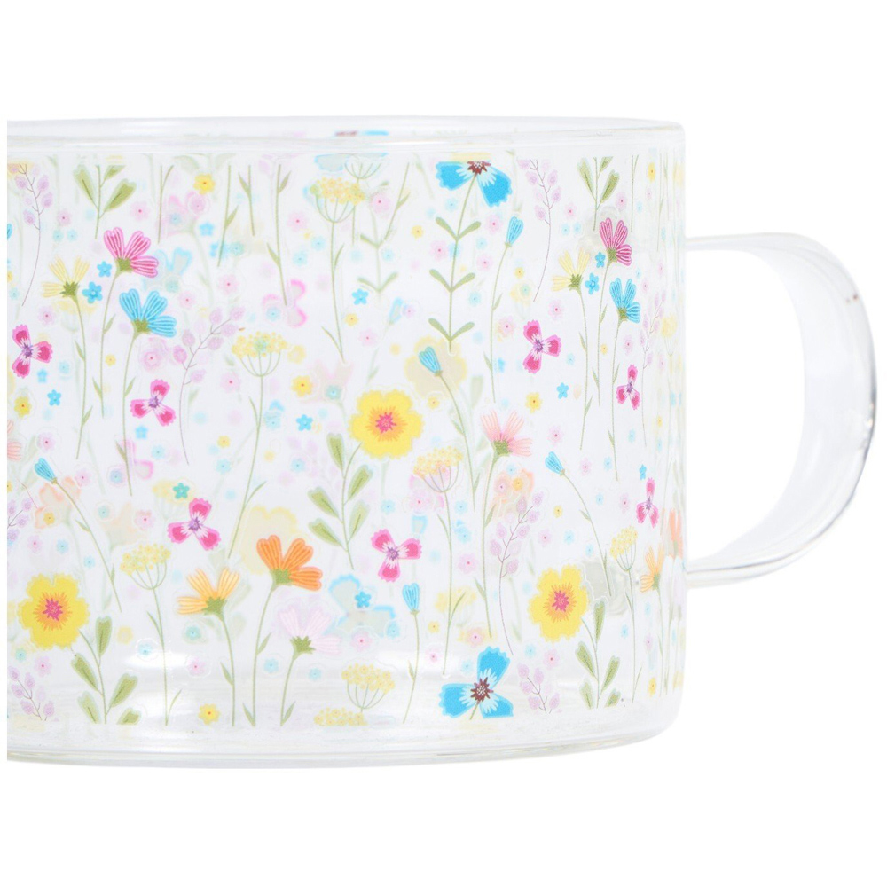 In Bloom Drinking Jar with Straw Multicolour Image 3