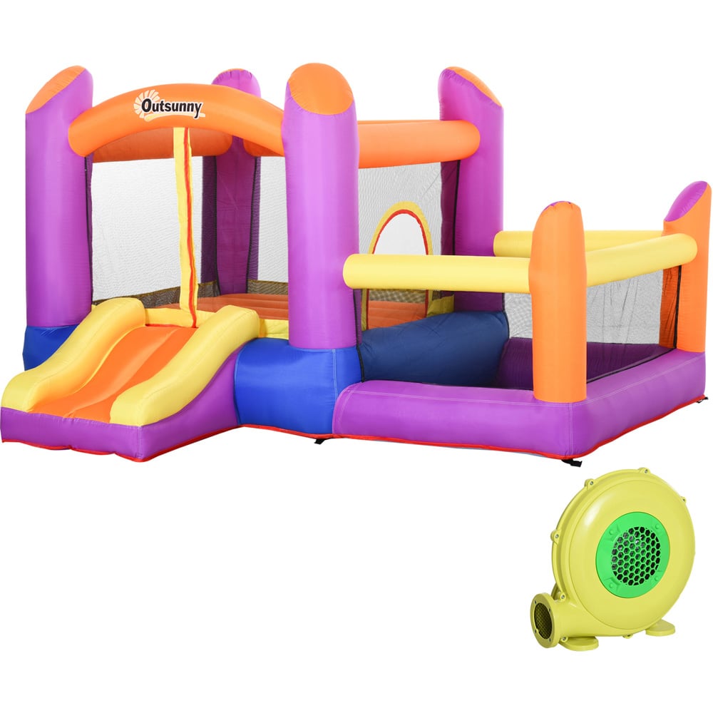 Outsunny Kids 3 in 1 Multicolour Bouncy Castle Image 1