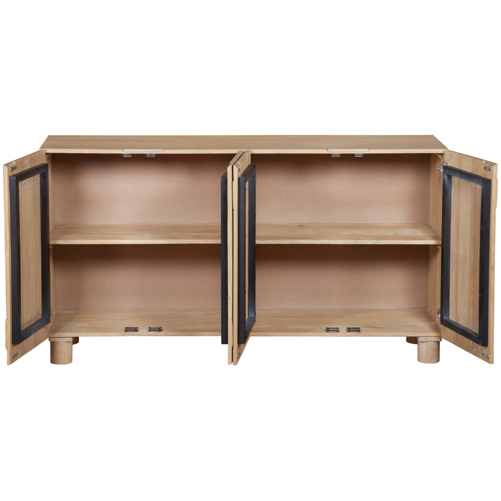 IH Design Ajmer 4 Door Solid Wood Sideboard Image 4