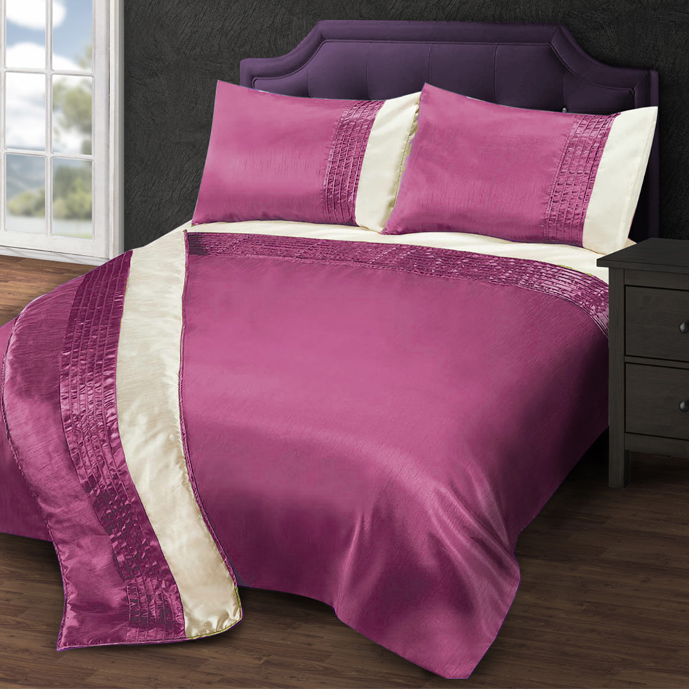 Intimates Perez Single Fushia and Cream Duvet Set Image