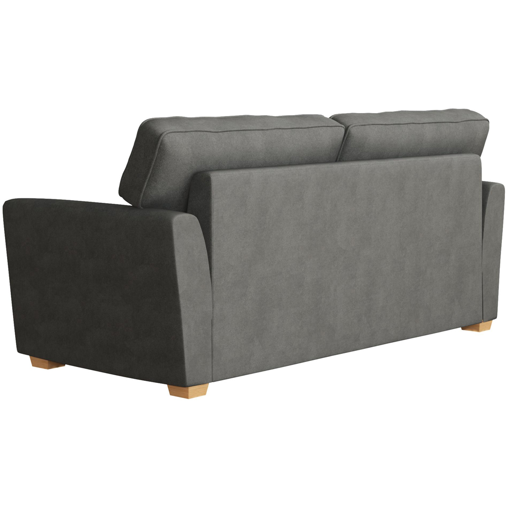 Wendleberry 3 Seater Steel Plush Velvet Fixed Back Sofa Image 4