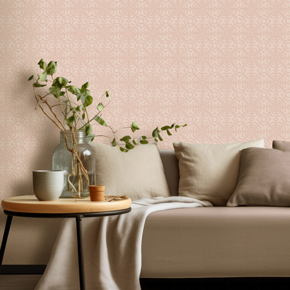 RHS Dandy Floral Blush Wallpaper Image 4