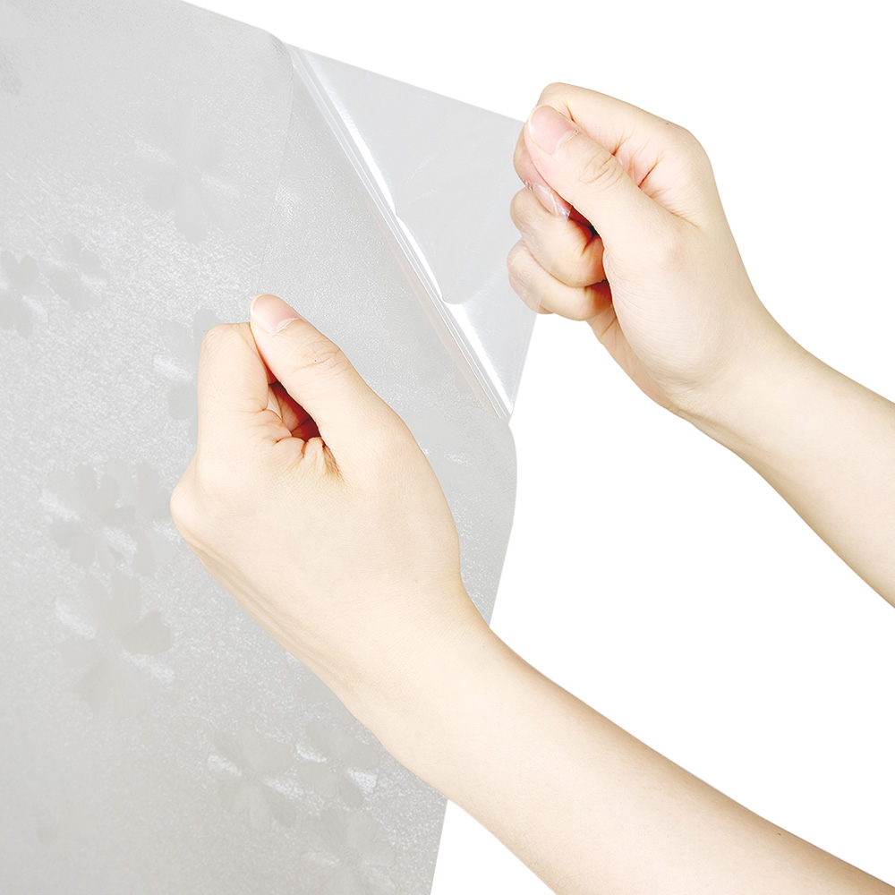 Living and Home Floral 3D PVC Self Adhesive Privacy Glass Window Film 200 x 61cm Image 2