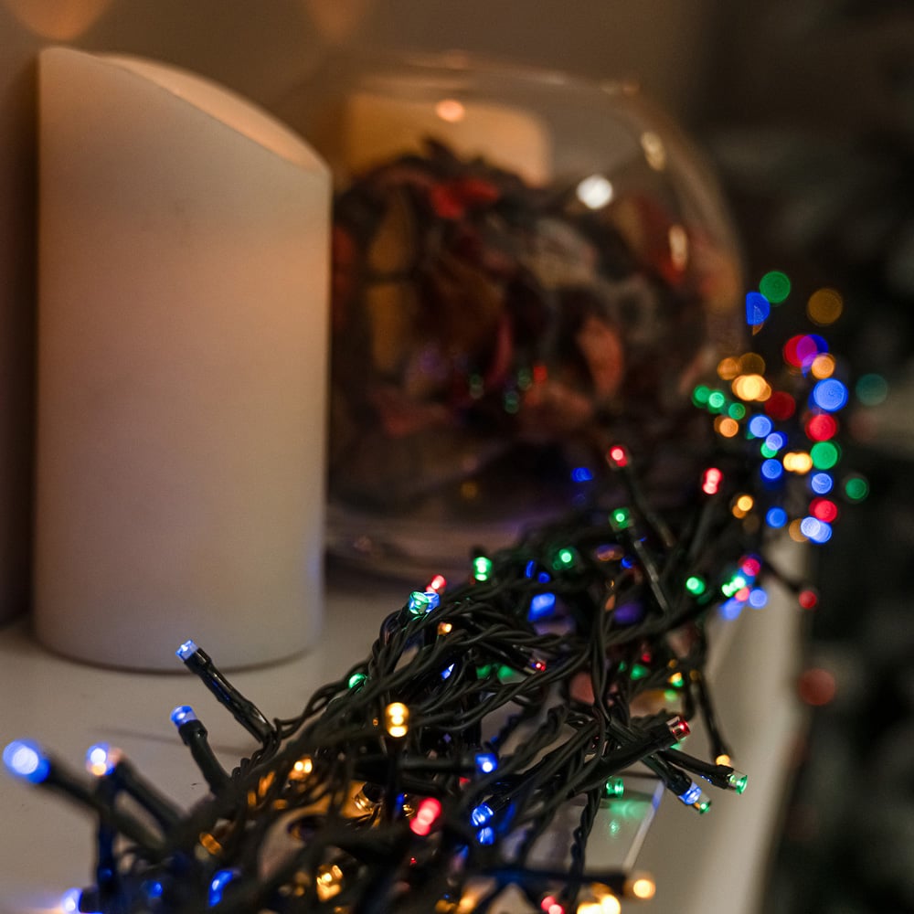 The Christmas Centre 400 Multicoloured LED Multifunction Green Cable String Light 40m Image 4