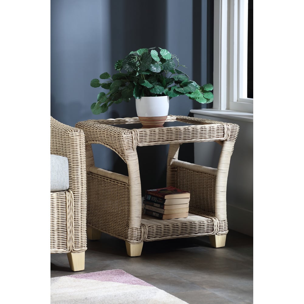 Desser Corsica Natural Wicker Side Table Image 3