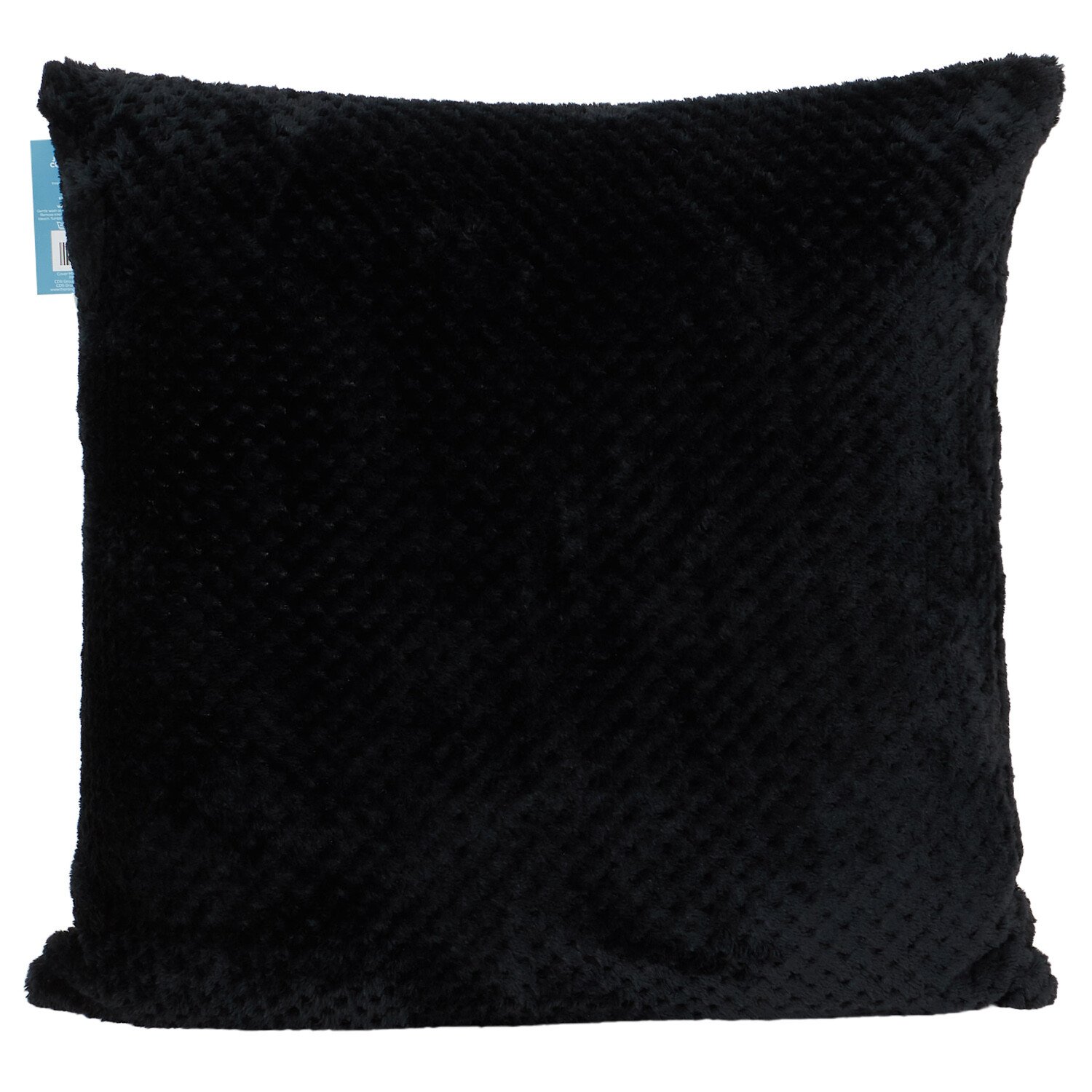 Jumbo Fleece Cushion - Black Image 1